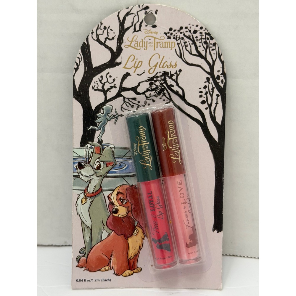 Disney Lady and the Tramp Lip Gloss Duo True‎ & Loyal Fur-ever in Love Pink